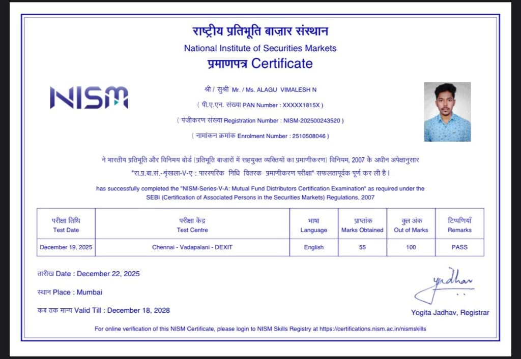 NISM Series V-A - Mutual Fund Distributors Certification