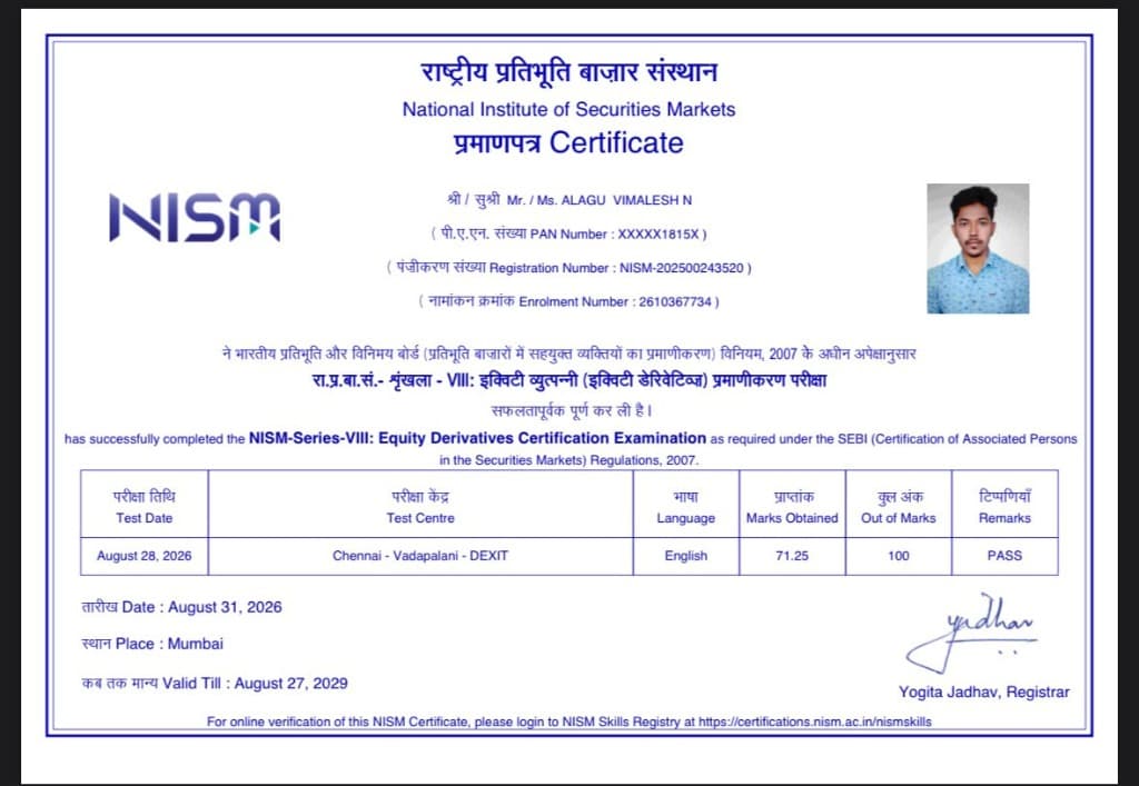 NISM Series VIII - Equity Derivatives Certification